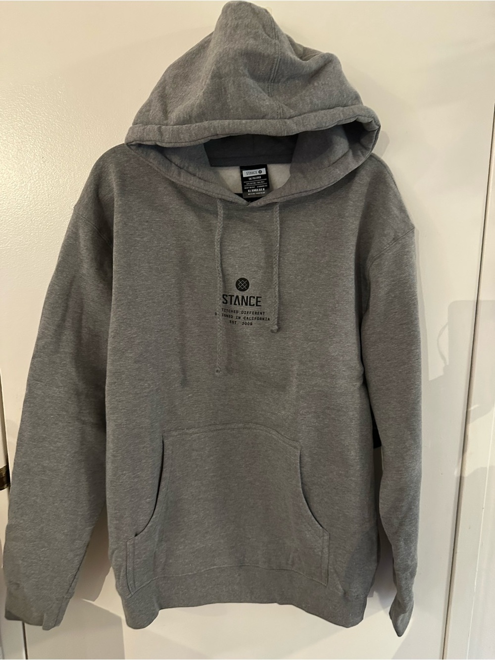 Stance Men’s Gray Pullover Hoodie with Center Logo